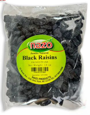 nazo Jumbo Natural Black Raisins 14 OZ